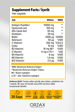 Orzax Day2Day The Collagen Beauty Intense Ananas Aromalı 30 Saşe
