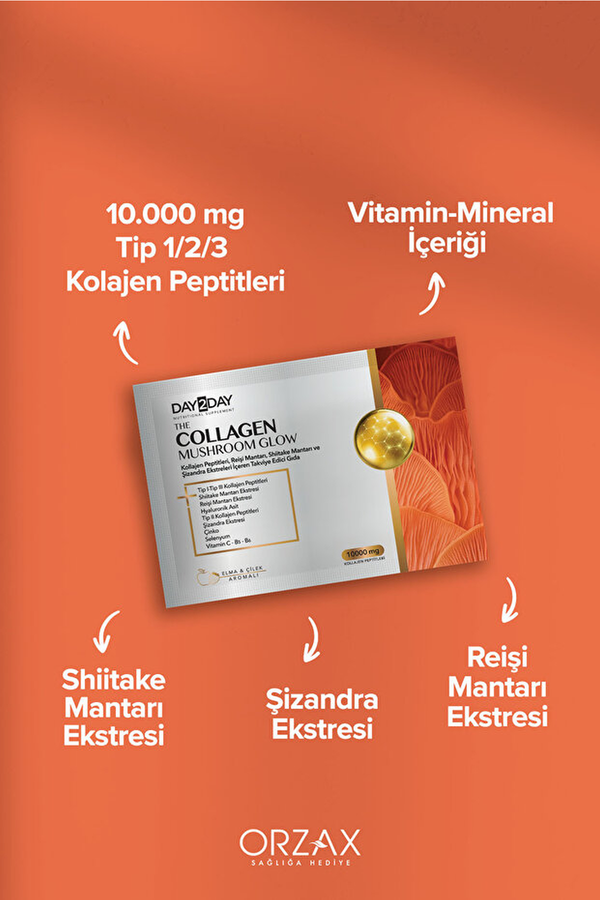 Orzax Day2Day The Collagen Mushroom Glow 30 Saşe