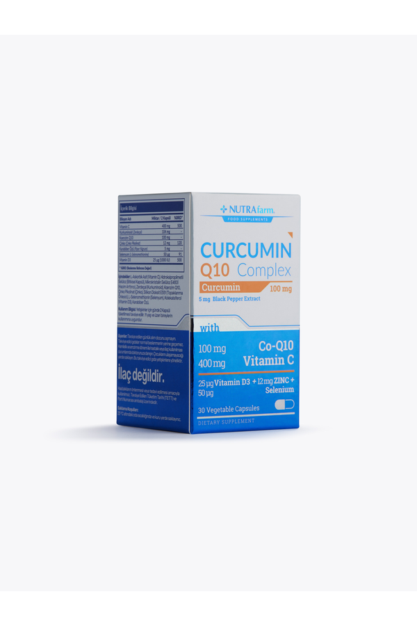 Nutrafarm Curcumin Q-10 Complex 100 mg 30 Kapsül