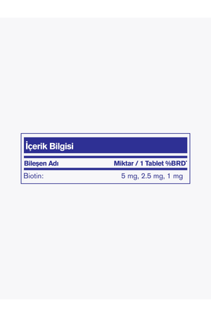 Nutrafarm Medohbiotin Vitamin H 2500 mcg 60 Tablet