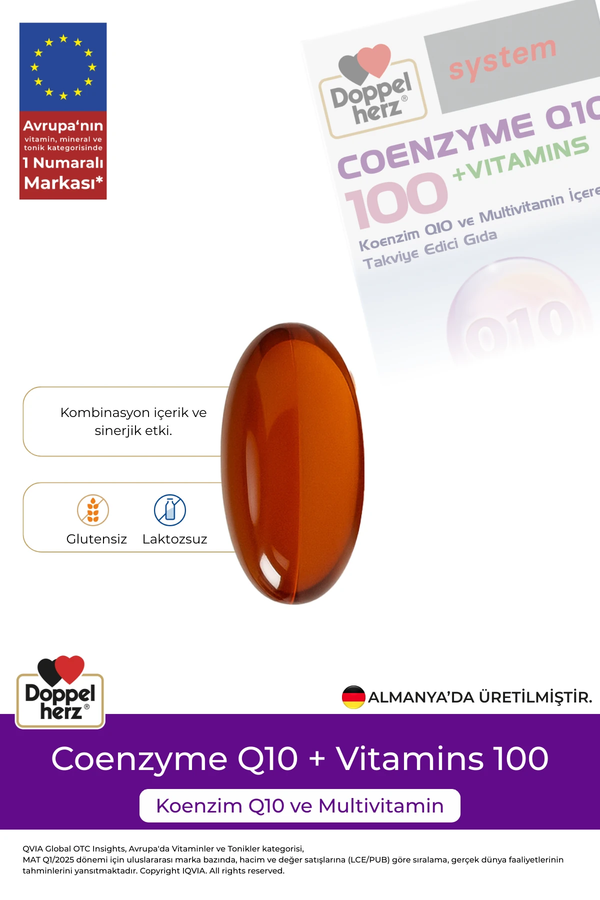 Doppelherz Coenzyme Q-10 + Vitamins 100 mg 30 Kapsül