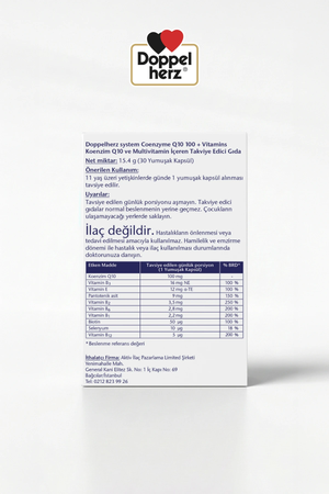 Doppelherz Coenzyme Q-10 + Vitamins 100 mg 30 Kapsül