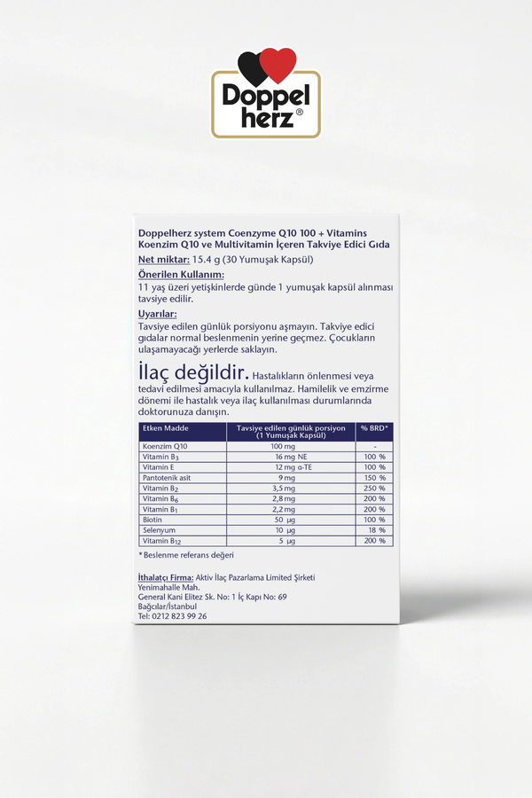 Doppelherz Coenzyme Q-10 + Vitamins 100 mg 30 Kapsül