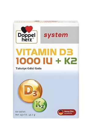 Doppelherz System Vitamin D3 & K2 60 Tablet
