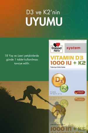 Doppelherz System Vitamin D3 & K2 60 Tablet