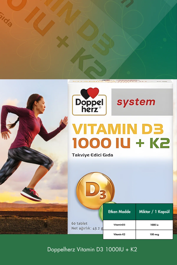 Doppelherz System Vitamin D3 & K2 60 Tablet