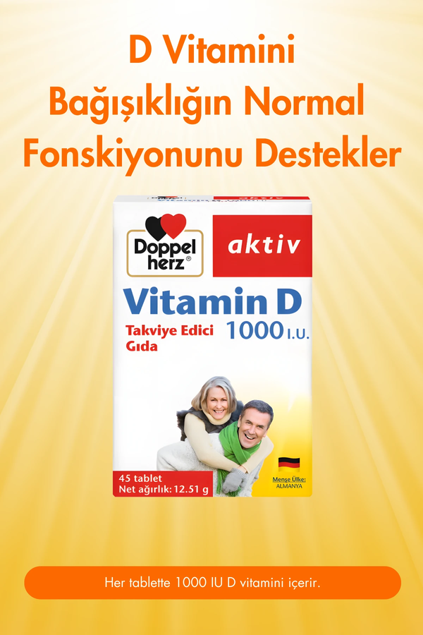 Doppelherz Vitamin D 1000 IU 45 Tablet