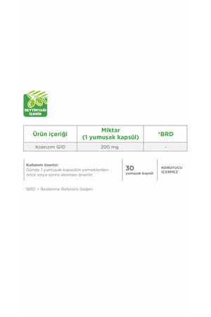 Dynavit Coenzyme Q-10 200 mg 30 Kapsül