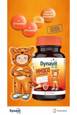 Dynavit Kids Immukid Gummies 60 Çiğnenebilir Form