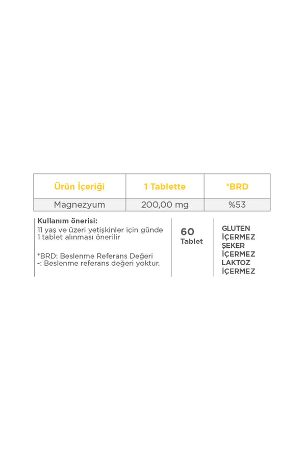 Dynavit Mag Complex 200 mg 60 Tablet