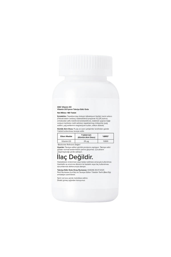 GNC Vitamin D3 1000 IU 180 Tablet