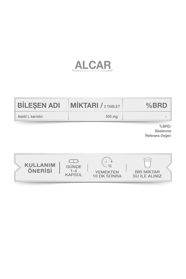 Goodday Alcar (Asetil L-Karnitin) 500 mg 30 Kapsül