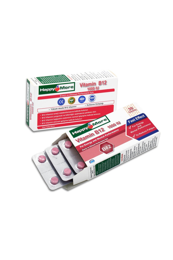 HappyMore Vitamin B12 25 mcg 30 Tablet
