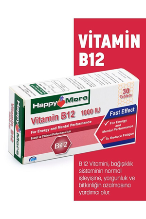 HappyMore Vitamin B12 25 mcg 30 Tablet