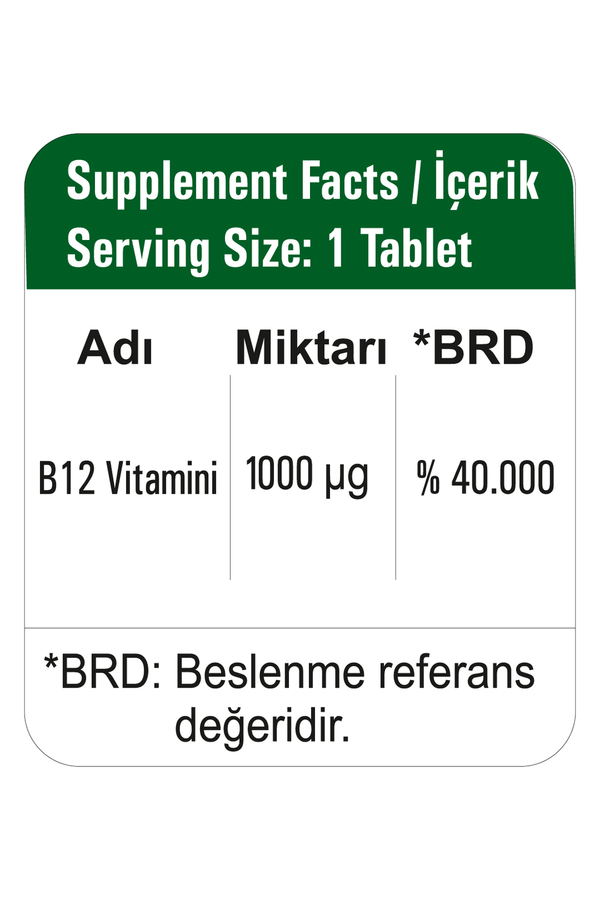 HappyMore Vitamin B12 25 mcg 30 Tablet