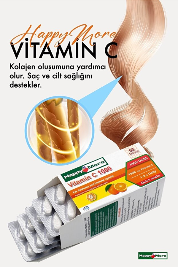 HappyMore Vitamin C 1000 mg 50 Tablet
