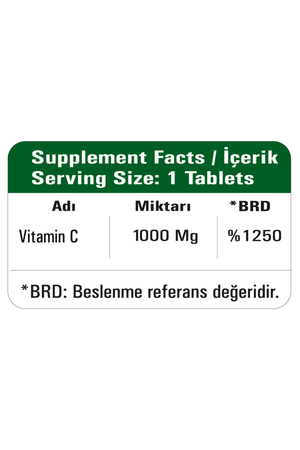 HappyMore Vitamin C 1000 mg 50 Tablet