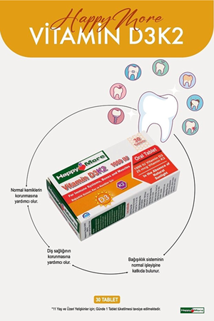 HappyMore Vitamin D3 & K2 30 Tablet
