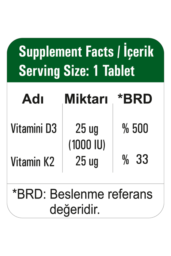 HappyMore Vitamin D3 & K2 30 Tablet