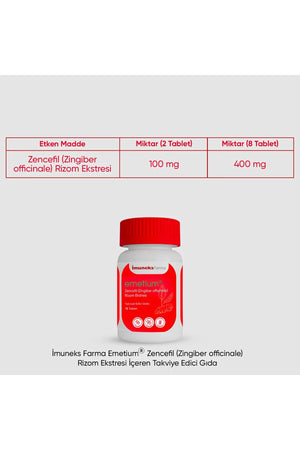 İmuneks Emetium 50 mg 15 Tablet