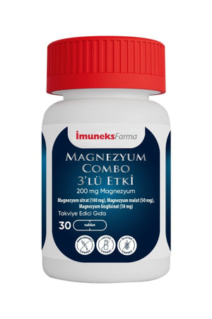 İmuneks Magnezyum Combo 3’lü Etki 200 mg 30 Tablet
