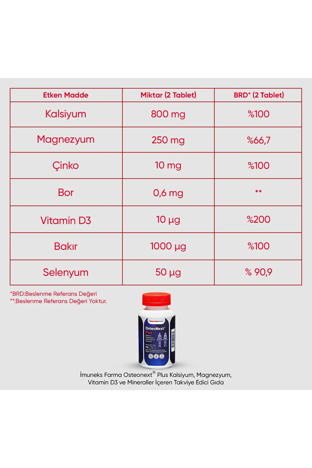 İmuneks Osteonext Plus 90 Tablet