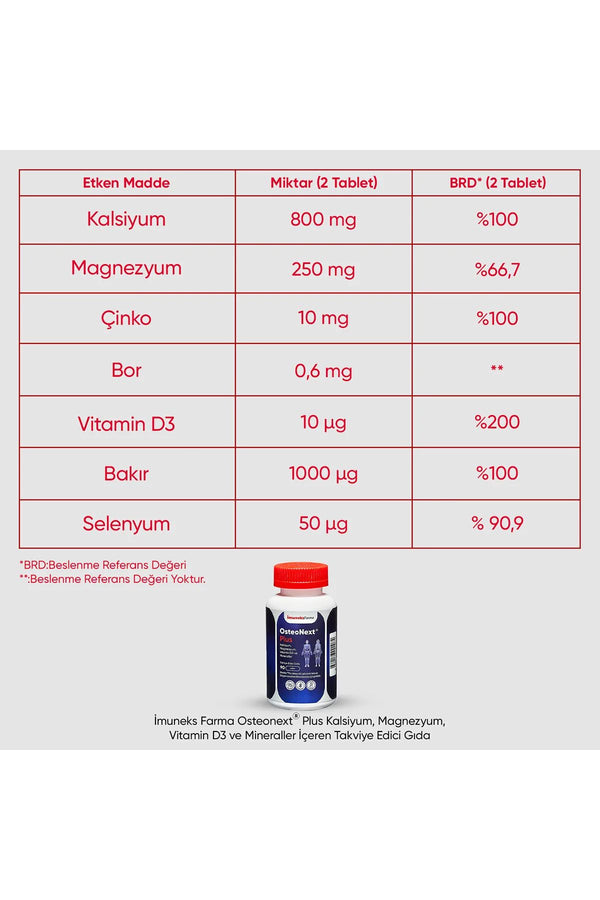 İmuneks Osteonext Plus 90 Tablet