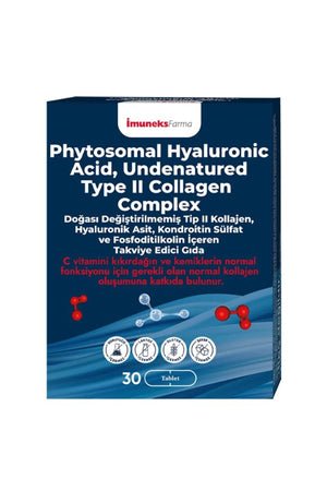 İmuneks Phytosomal Hyaluronic Acid, Undenatured Type II Collagen Complex 30 Tablet