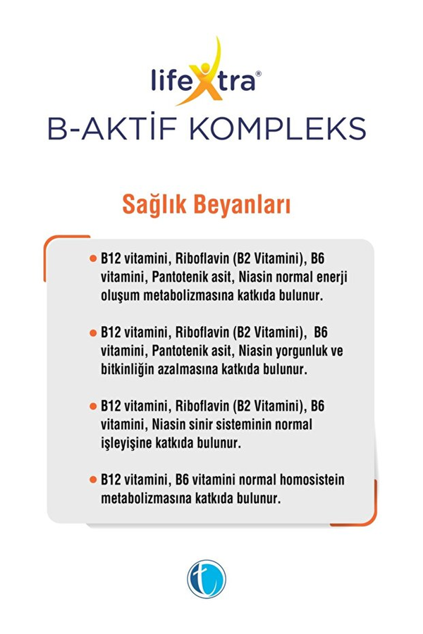 LifeXtra B-Aktif Kompleks 60 Kapsül