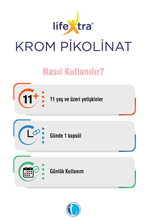 LifeXtra Krom Pikolinat 200 mcg 90 Kapsül