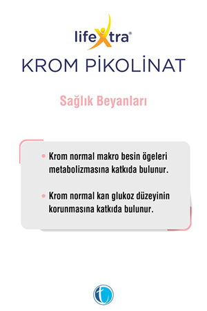 LifeXtra Krom Pikolinat 200 mcg 90 Kapsül