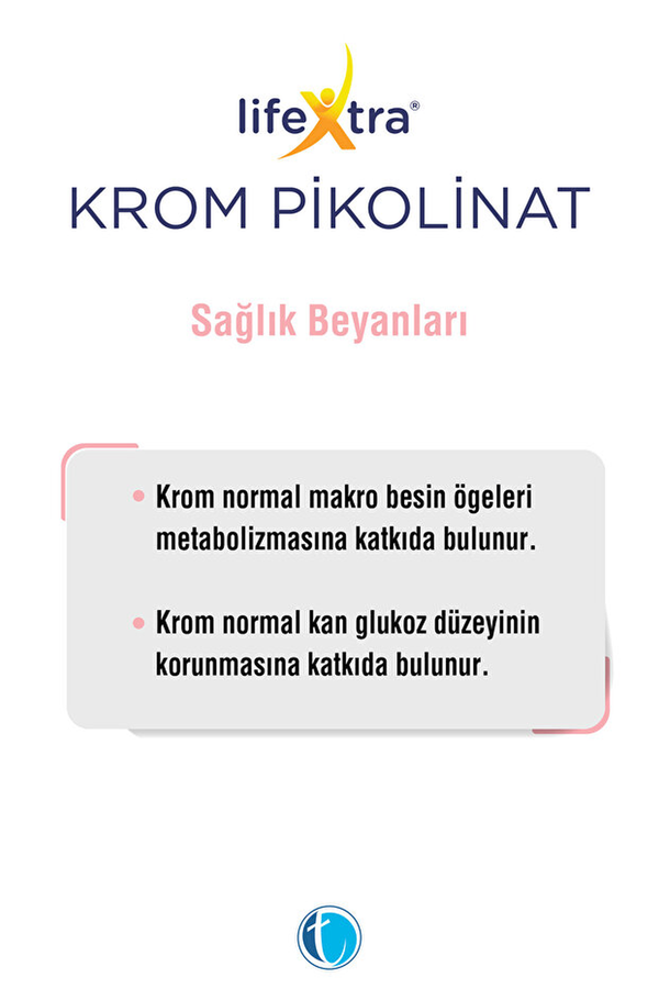 LifeXtra Krom Pikolinat 200 mcg 90 Kapsül