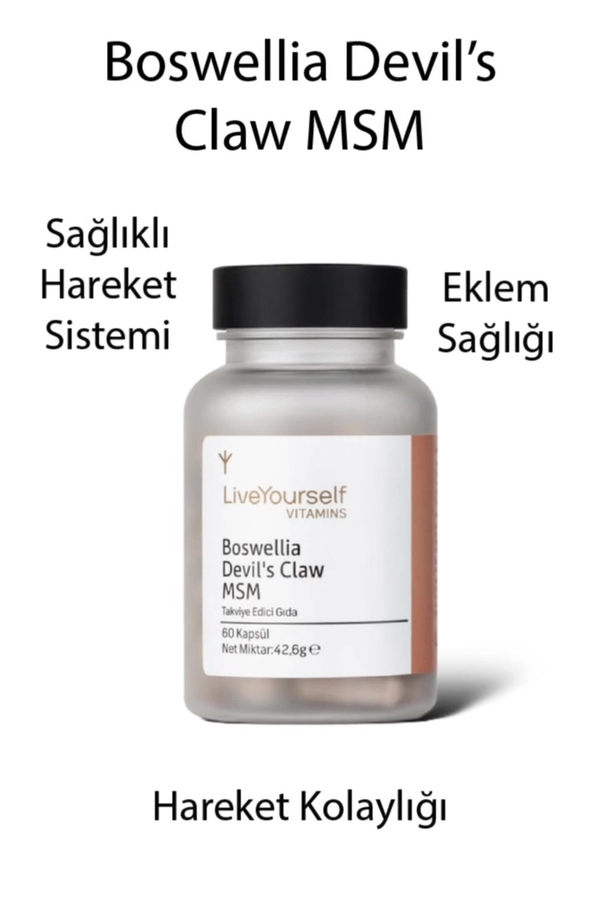 LiveYourself Boswellia Devil’s Claw MSM 60 Kapsül