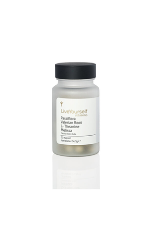 LiveYourself Passiflora Valerian Root L-Theanine Melissa 30 Kapsül