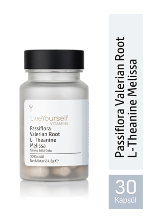 LiveYourself Passiflora Valerian Root L-Theanine Melissa 30 Kapsül