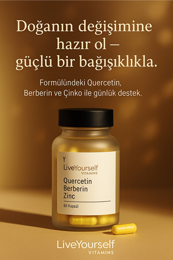 LiveYourself Quercetin Berberin Zinc 60 Kapsül