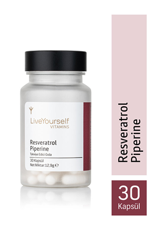 LiveYourself Resveratrol Piperine 30 Kapsül