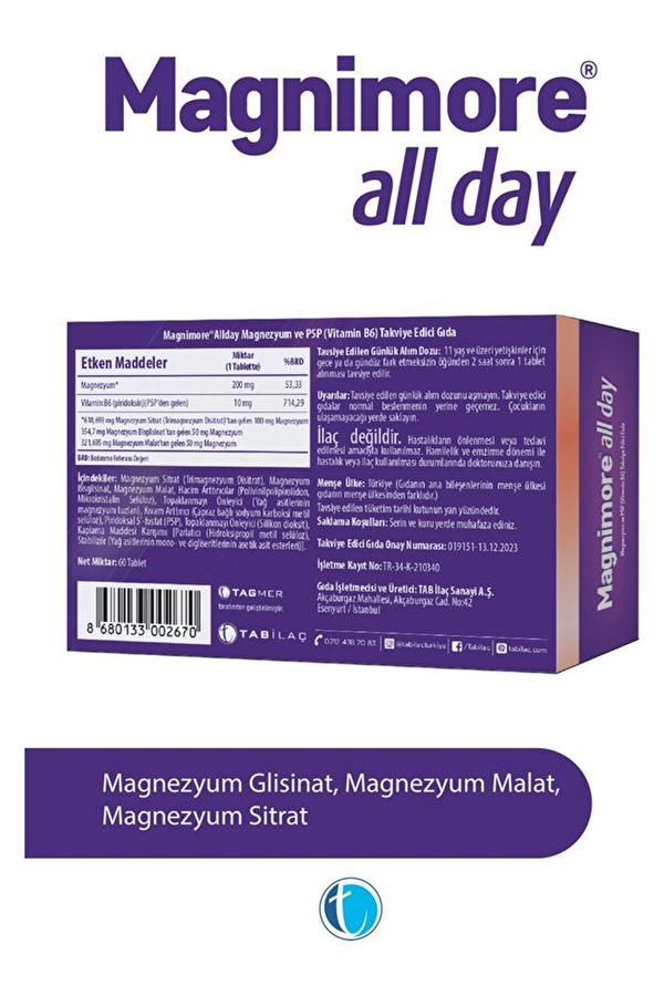 Magnimore All Day 200 mg 60 Tablet