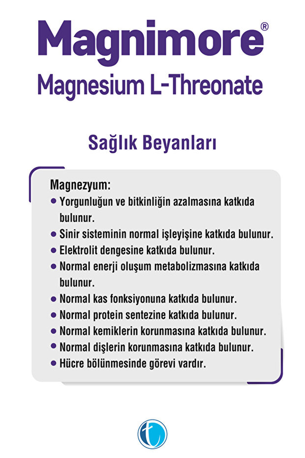 Magnimore Magnesium L-Threonate 144 mg 60 Kapsül