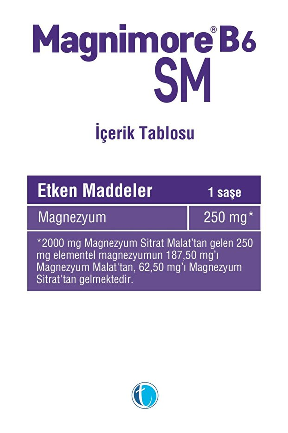 Magnimore SM 250 mg 30 Saşe