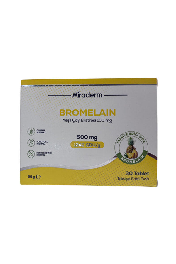 Miraderm Bromelain 500 mg 30 Tablet
