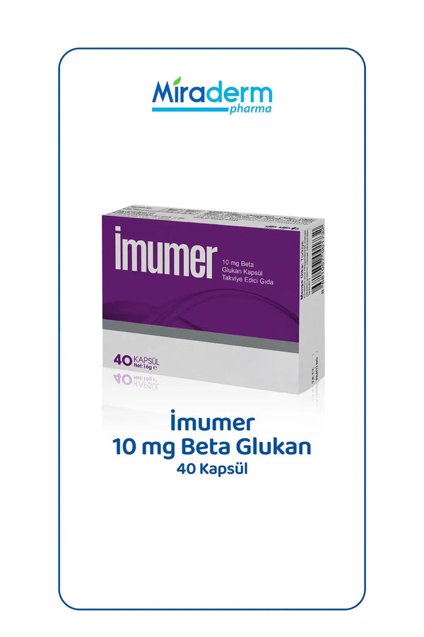 Miraderm İmmumer 10 mg Beta Glukan 40 Kapsül