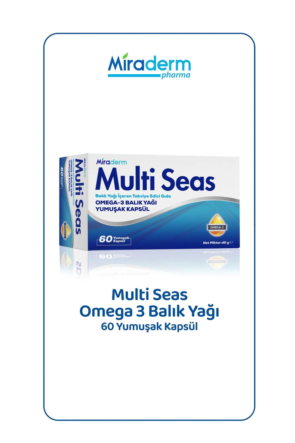 Miraderm Multi Seas Omega-3 Balık Yağı 60 Kapsül
