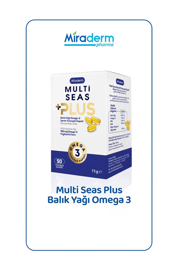 Miraderm Multi Seas Plus Balık Yağı Omega-3 50 Kapsül