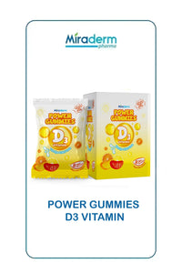 Miraderm Power Gummies D3 Vitamin 500 IU 64 Çiğnenebilir Form