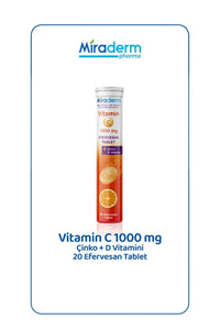 Miraderm Vitamin C 1000 mg 20 Efervesan Tablet