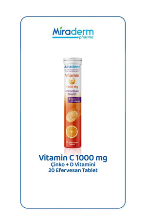 Miraderm Vitamin C 1000 mg 20 Efervesan Tablet