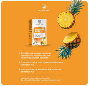 Naturalnest Bromelain Plus 60 Kapsül