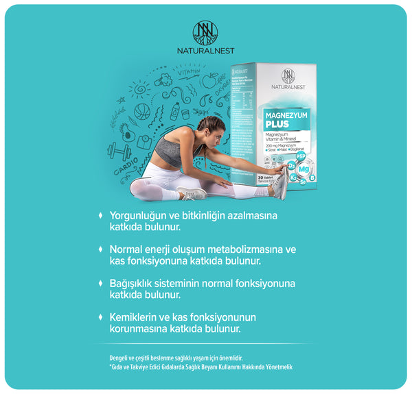 Naturalnest Magnezyum 100 mg 60 Tablet