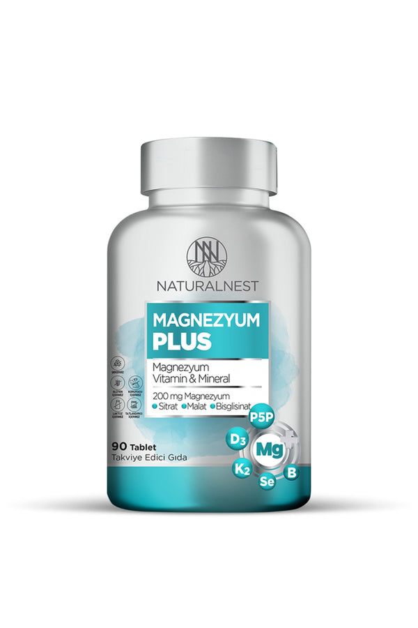 Naturalnest Magnezyum Plus 200 mg 90 Tablet